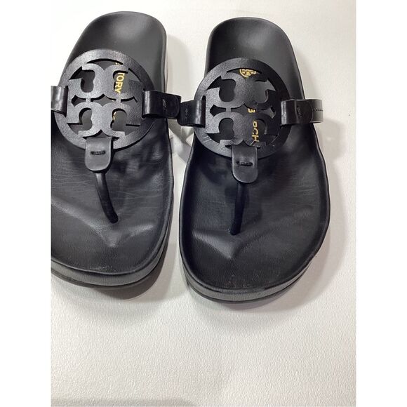 Tory Burch Miller Cloud Sandals in Black Size 6 - Picture 3 of 13